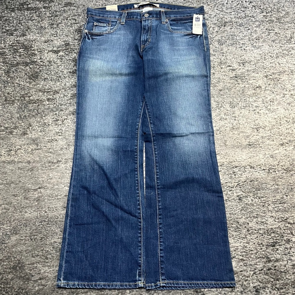 NWT Gap Low Rise Bootcut Jeans Womens 12 (34x30) Blue Western Hippie Y2K - Picture 2 of 16